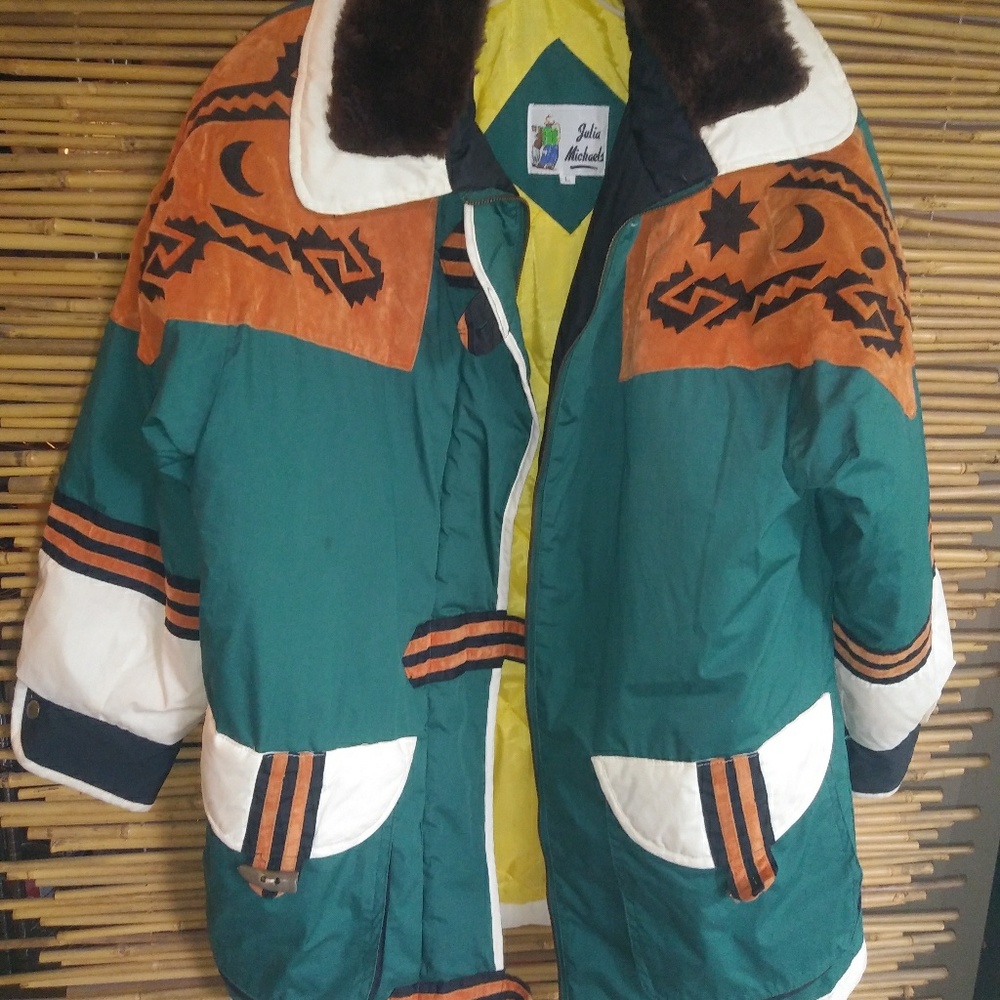 Julia Michaels LP Vintage 90s Western Cowgirl Cabin Jacket Thick Coat